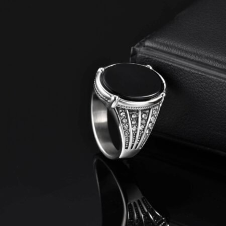 WMR-194 - Silver Stainless Steel Men Ring