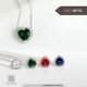 Heart - Green Women Necklace Pendant