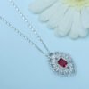 French Clip - Ruby Red Pendant for women