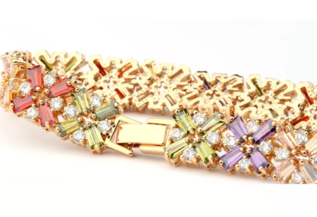 WB124- Gold Multi Women Luxary Bracelet