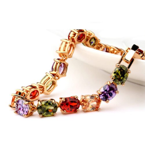 WB193- Multi Gold Women Luxary Bracelet