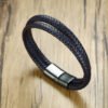 WM-B285 - Genuine Leather | 316 Stainless Steel Bracelet