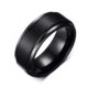 Black Tungsten Carbide Ring - Center Force
