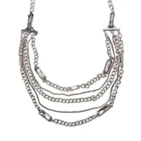 Silver Classic - 3 Three Layer Women Necklace/Pendant