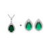 Tear Drop Green Women Set (WS148)