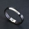 WM-B311 - Silver Genuine Leather | 316 Stainless Steel Bracelet