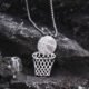 Basket Ball - Silver -Men, Women Necklace Pendant with Chain