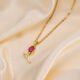 WP489 - Red Necklace Pendant for Women