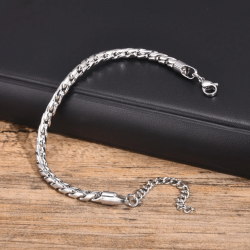 WM-B333 - Silver 316 Stainless Steel Bracelet