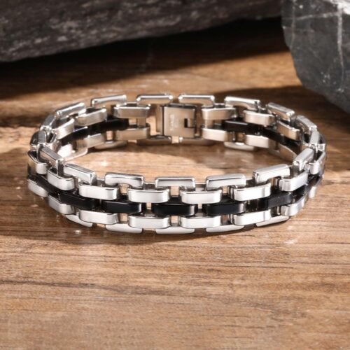WM-B371 - 2 Tone-13mm 316 Stainless Steel Bracelet