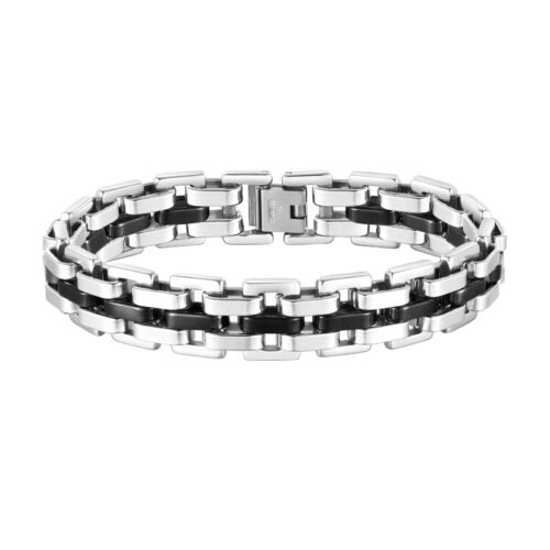 WM-B371 - 2 Tone-8mm 316 Stainless Steel Bracelet