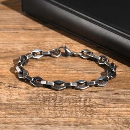 WM-B378 - Gray 316 Stainless Steel Bracelet