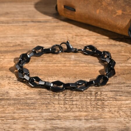 WM-B378 - Black 316 Stainless Steel Bracelet