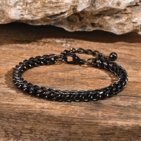 WM-B379 - Black 316 Stainless Steel Bracelet