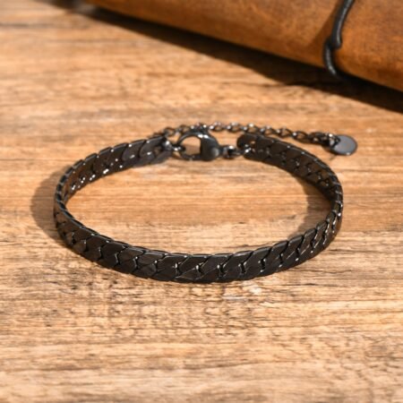 WM-B389 - Black 316 Stainless Steel Bracelet