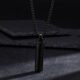 WM-P132 Black Men, Women Necklace Pendant with Chain