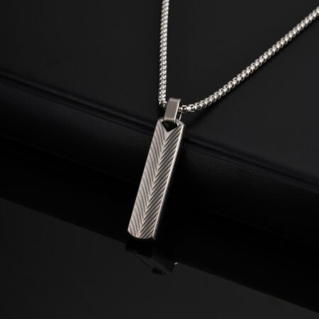 WM-P132 Gray Men, Women Necklace Pendant with Chain