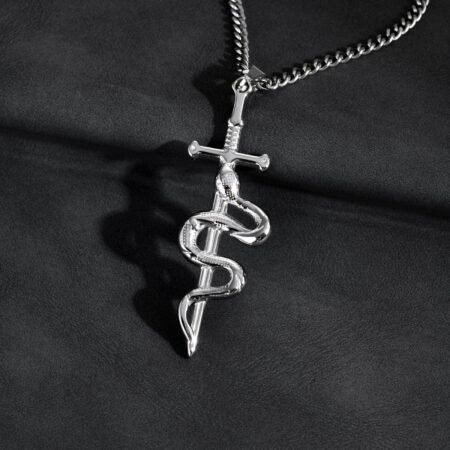 WM-P135 Silver Men, Women Necklace Pendant with Chain