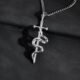 WM-P135 Silver Men, Women Necklace Pendant with Chain