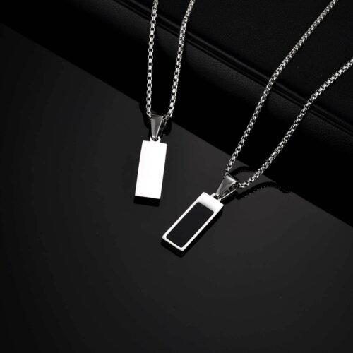 WM-P136 Silver Men, Women Necklace Pendant with Chain