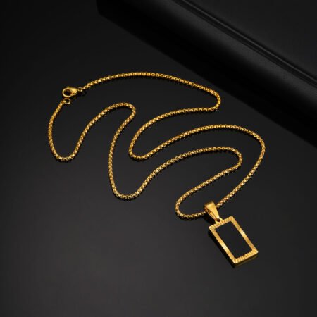 WM-P138 Golden Men, Women Necklace Pendant with Chain