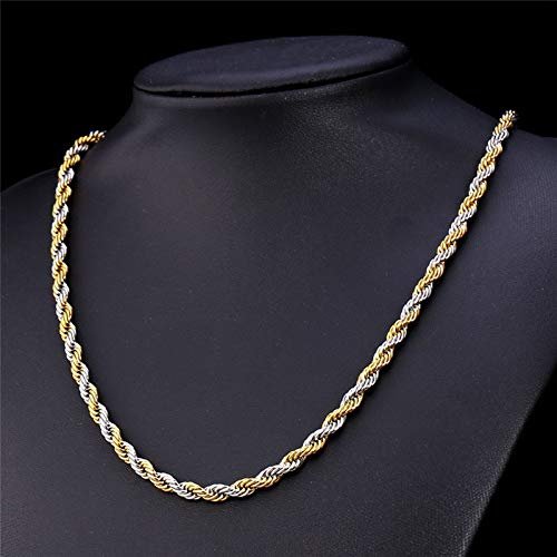 WM-C35 - 2 Tone Men Necklace Chain