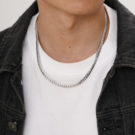 WM-C46 - Men-Women Silver Necklace Chain
