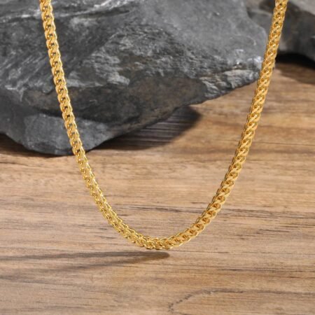 WM-C51 - Men-Women Golden Necklace Chain