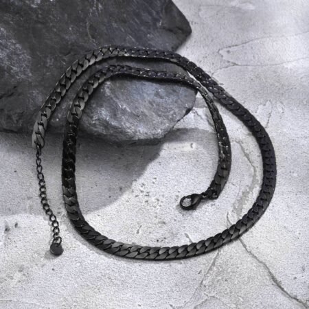 WM-C46 - Men-Women Black Necklace Chain