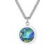 WM-P110 Abalone Stone Men, Women Necklace Pendant with Chain