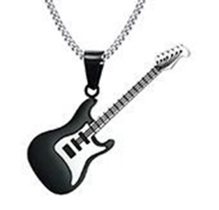 WM-P40 Black Men, Women Necklace Pendant with Chain