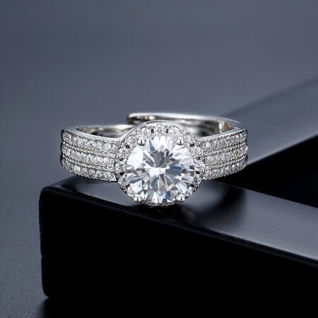 WR474 Silver Luxury Ring for Women (Adjustable Ring)