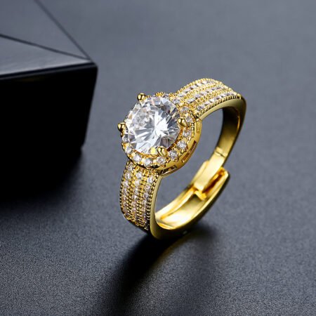 WR474 Golden Luxury Ring for Women (Adjustable Ring)