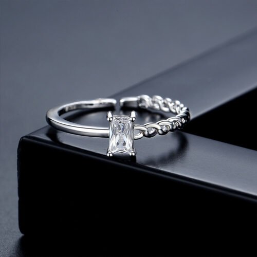 WR478 Silver Luxury Ring for Women (Adjustable Ring)