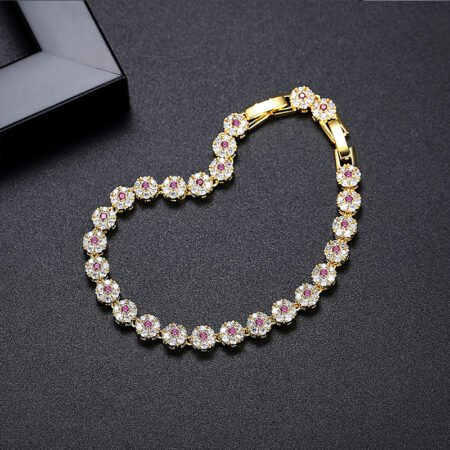 WB516- Golden Red Women Luxary Bracelet