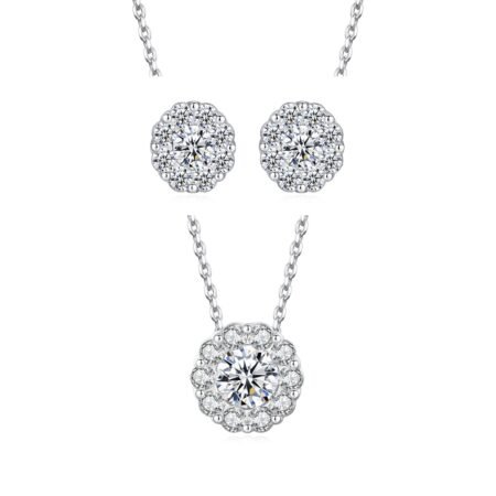 WS291- Silver Pendant and Earring Set for women